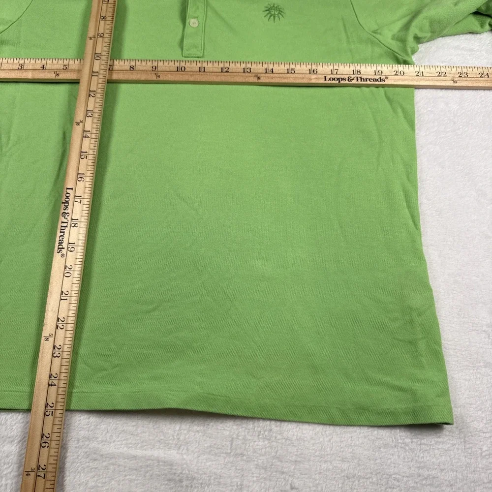 Ralph Lauren Golf Mens XL Lime Green Long Sleeve Polo Shirt Sun Logo Classic Fit